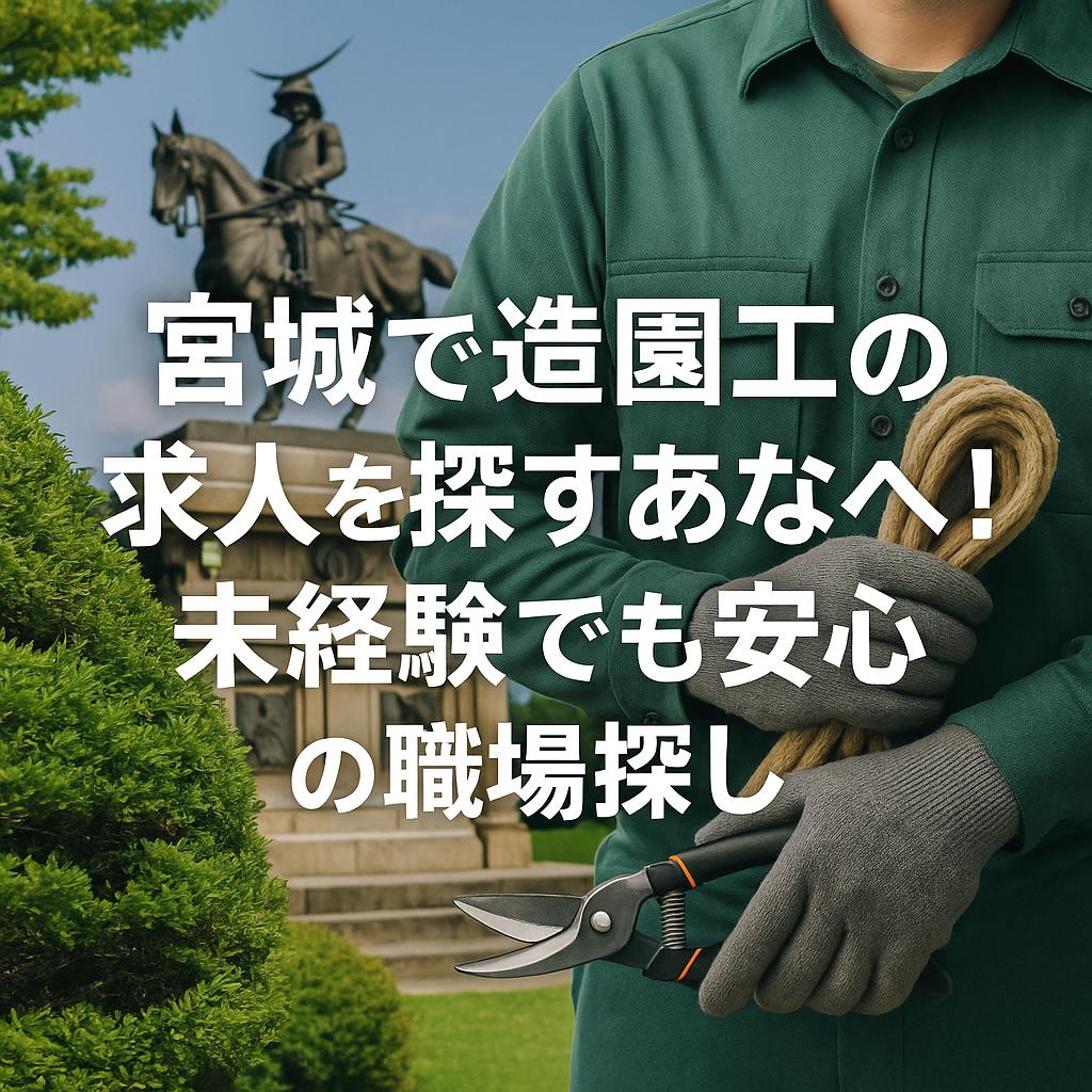宮城で造園工の求人を探すあなたへ！未経験でも安心の職場探し